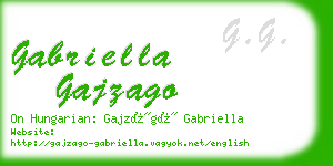 gabriella gajzago business card